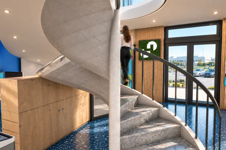 Escalier sculptural — Autre perspective