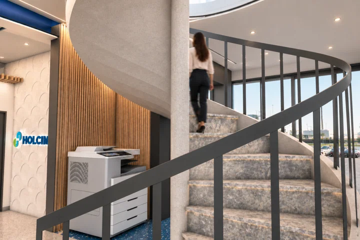 Escalier sculptural — L’espace en usage