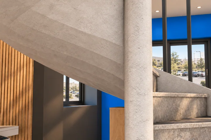 Escalier sculptural — Matières & détails