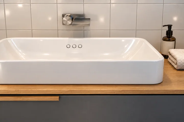 Espace lavabo · RDC — Matières & détails