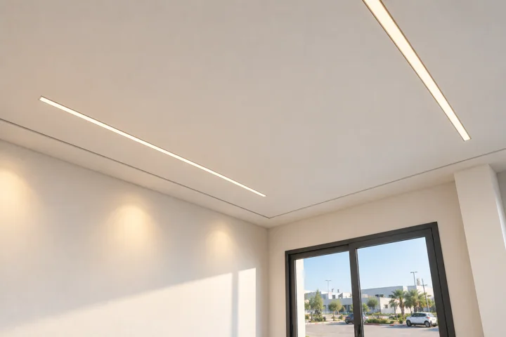 Bureau central — Plafond & lumière