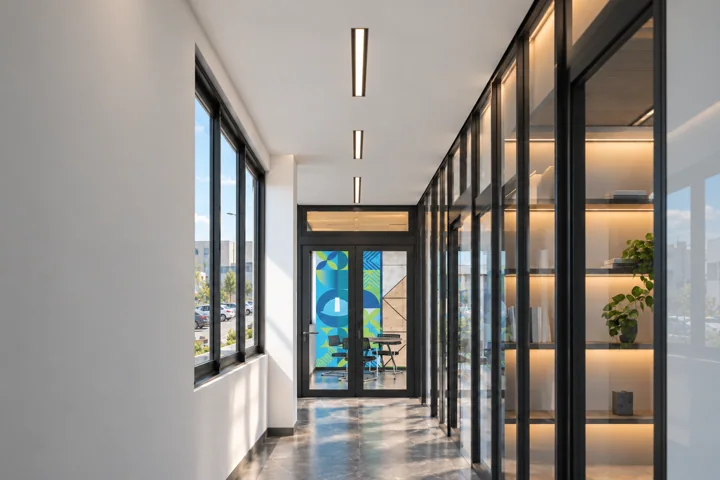 Galerie de l’étage — Plafond & lumière